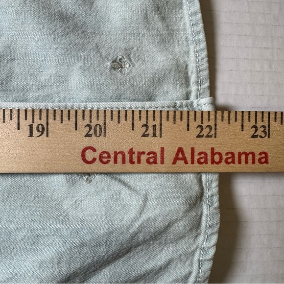 Talbots Light Denim Button Down Long Sleeve Shirt - Picture 6 of 6